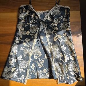 Open Black and Gold Slip Dress Size Small